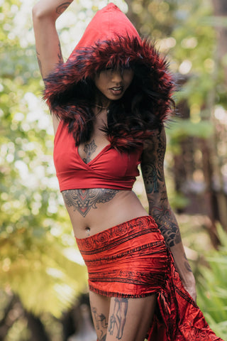 Jewel Faux Fur Hoodie Dress – Noralina Freedom Designs